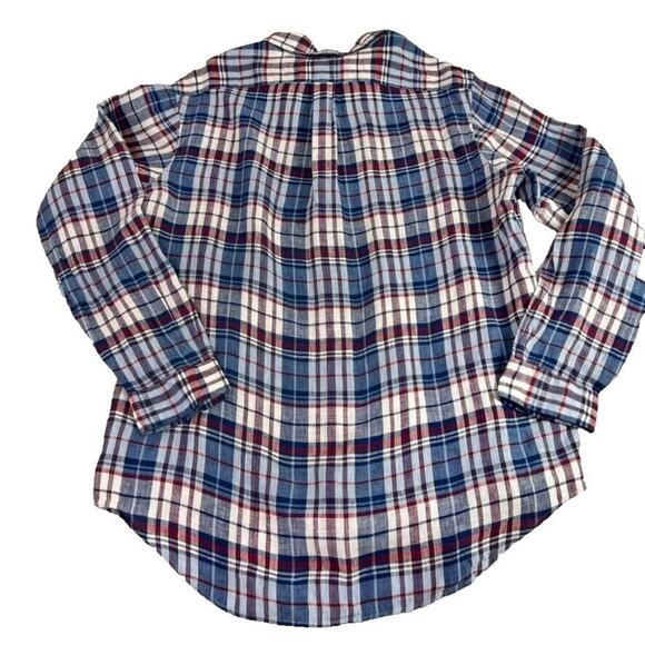 Ralph Lauren Shirt Mens Large Blue Plaid 100% Linen Button Down Long Sleeve New - Picture 2 of 10